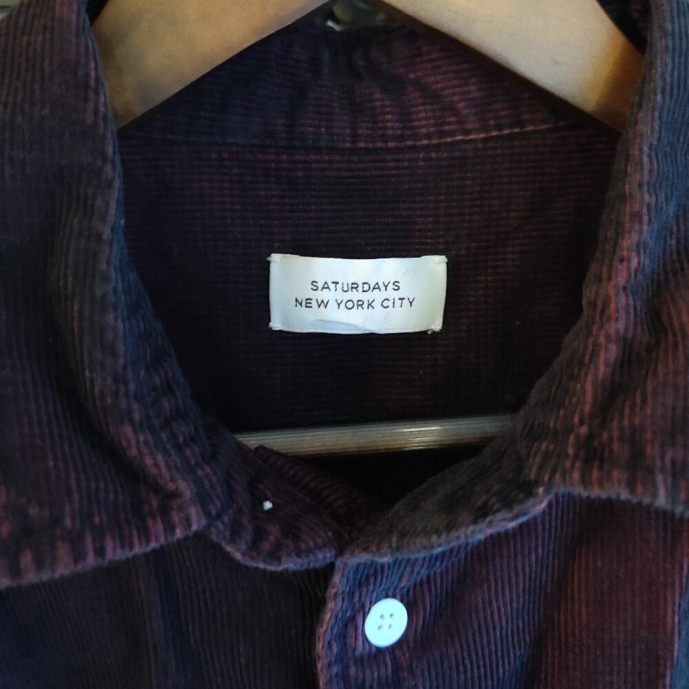 Red/black corduroy shirt, Saturdays NYC